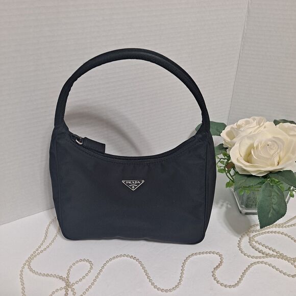 Prada Handbags - Prada Tessuto Sport Black Nylon Handbag EUC Authentic Zipper Closure